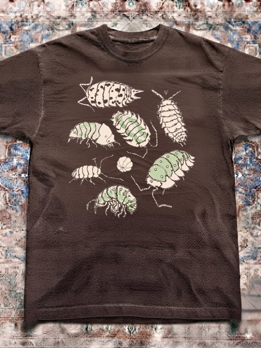 Isopod Roly Poly Pill Bug Cute Insects Vintage Brown T-Shirt